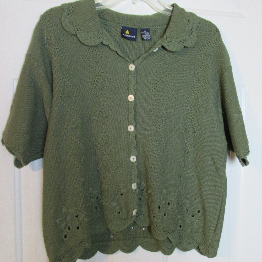 4 for $20 Liz Sport Cropped Short Sweater XL